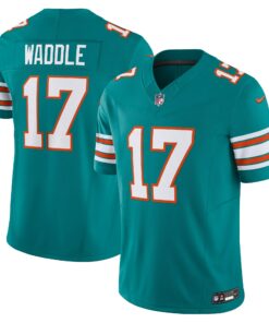 Men's Miami Dolphins Jaylen Waddle Aqua Vapor F.U.S.E. Limited Jersey JS8068 nicesnker