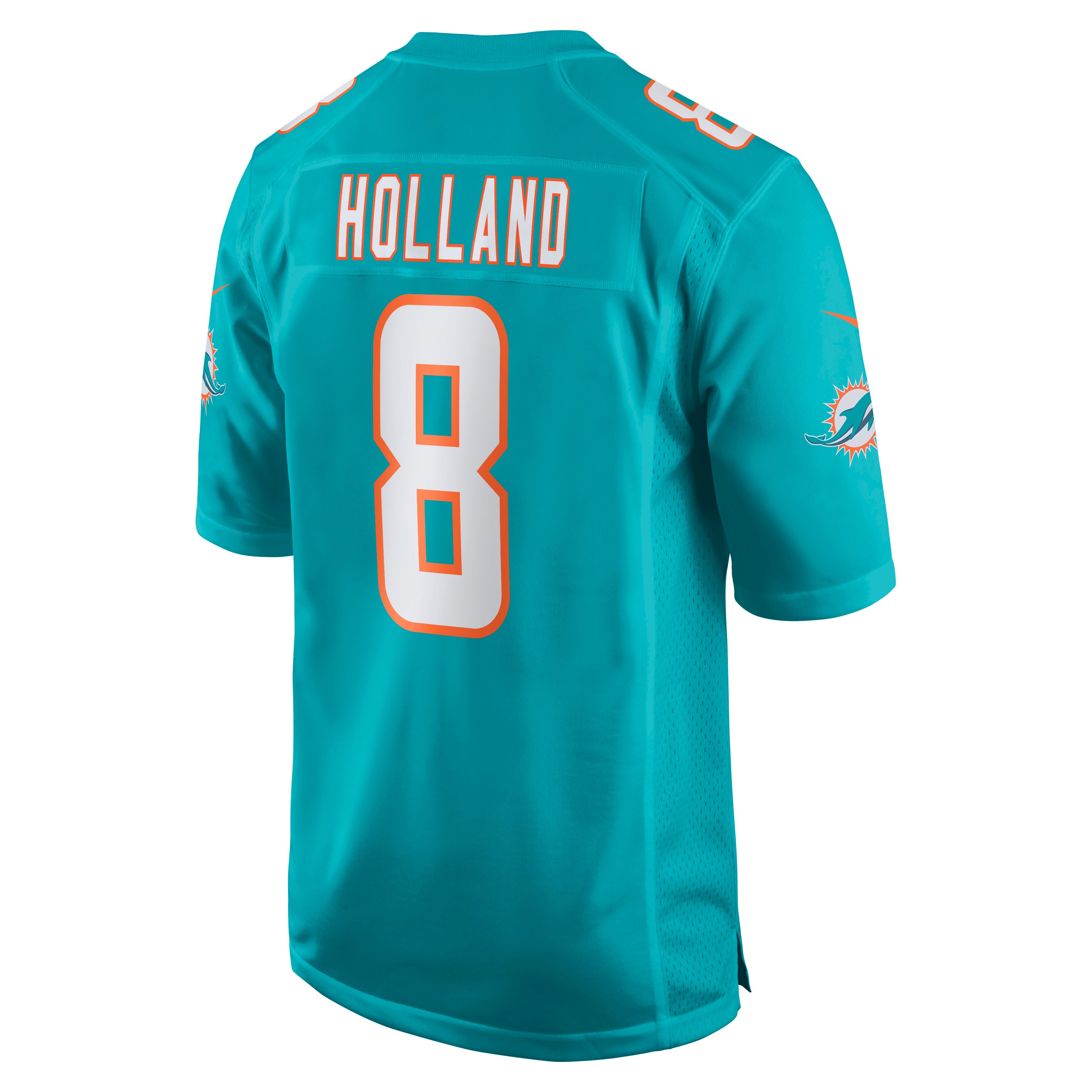 Men's Miami Dolphins Jevon Holland Aqua Game Player Jersey JS5867 nicesnker - Image 3