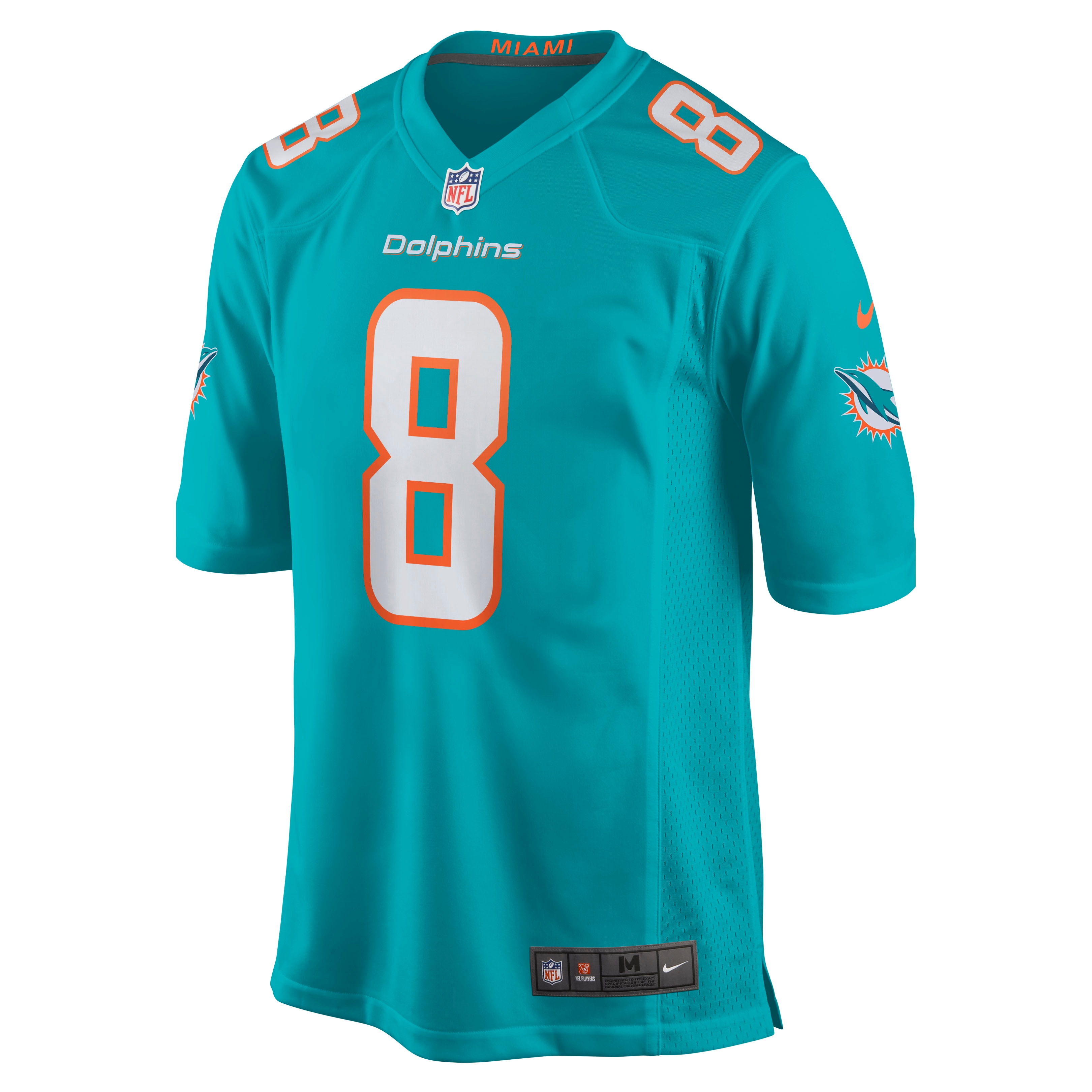 Men's Miami Dolphins Jevon Holland Aqua Game Player Jersey JS5867 nicesnker - Image 2