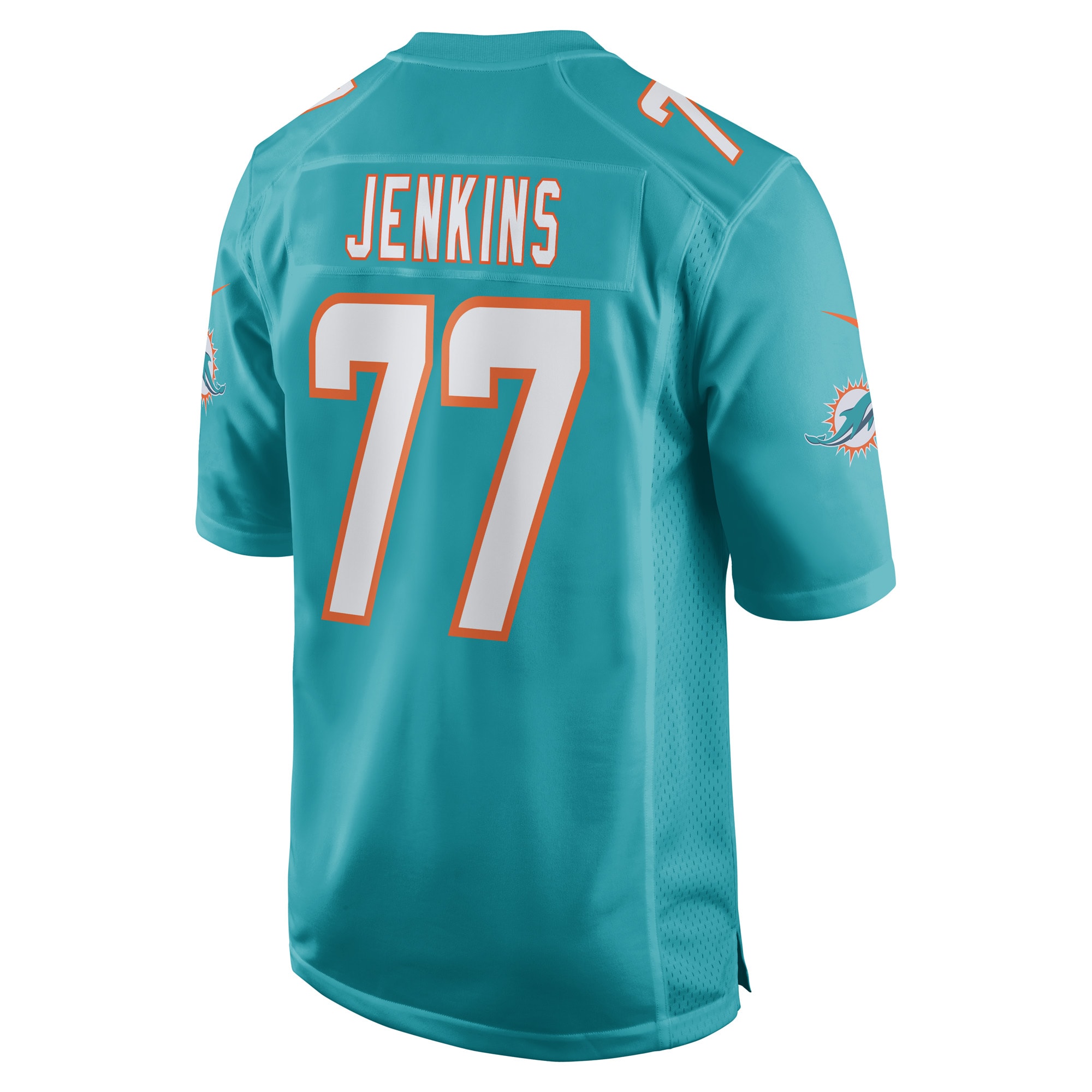 Men's Miami Dolphins John Jenkins Aqua Game Player Jersey JS3417 nicesnker - Image 3
