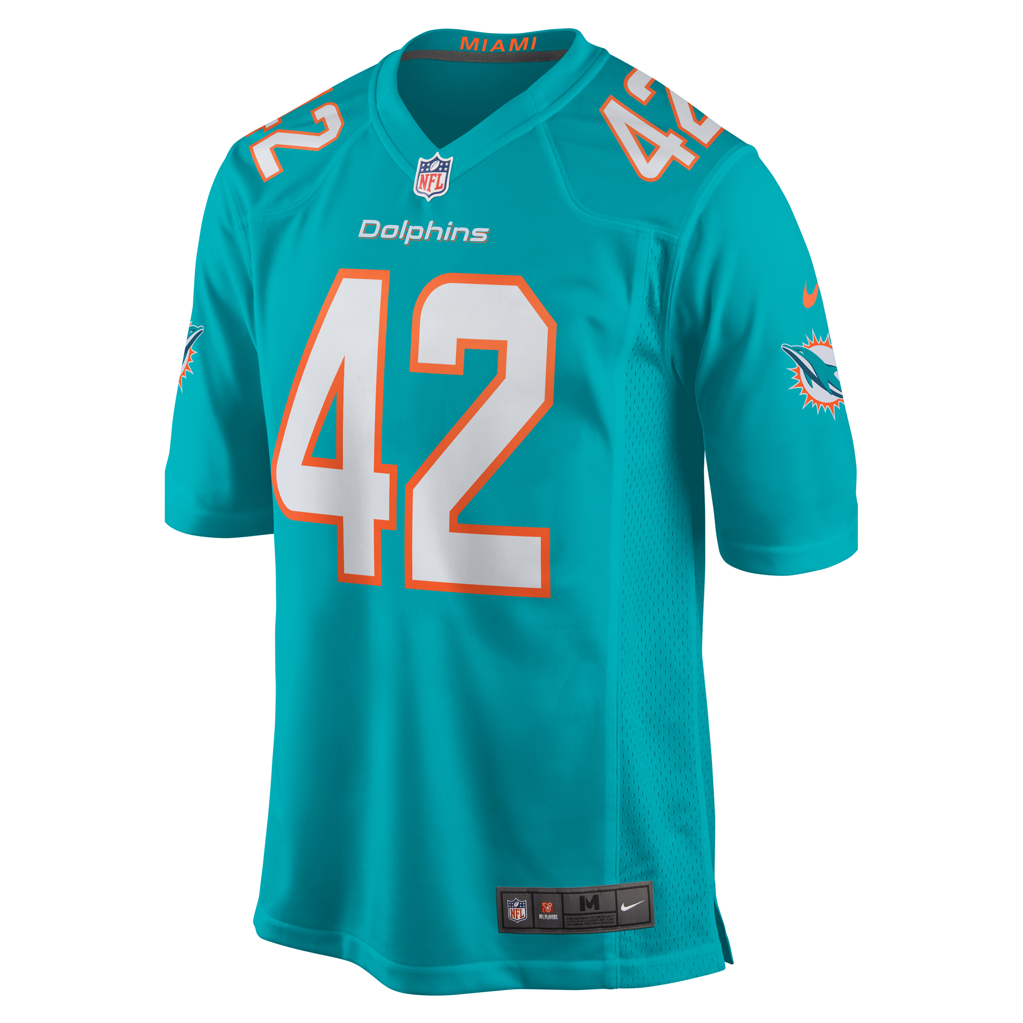 Men's Miami Dolphins Joshua Kalu Aqua Team Game Jersey JS1354 nicesnker - Image 2