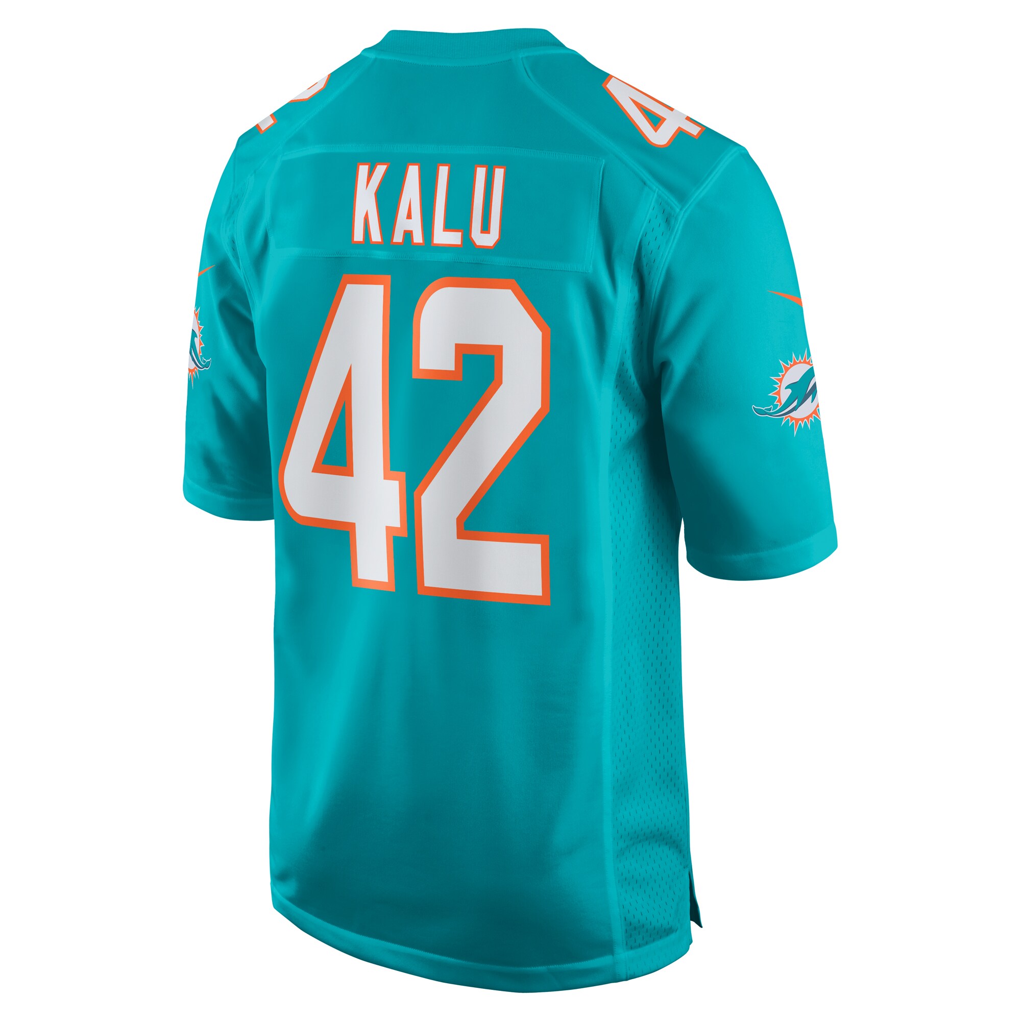 Men's Miami Dolphins Joshua Kalu Aqua Team Game Jersey JS1354 nicesnker - Image 3