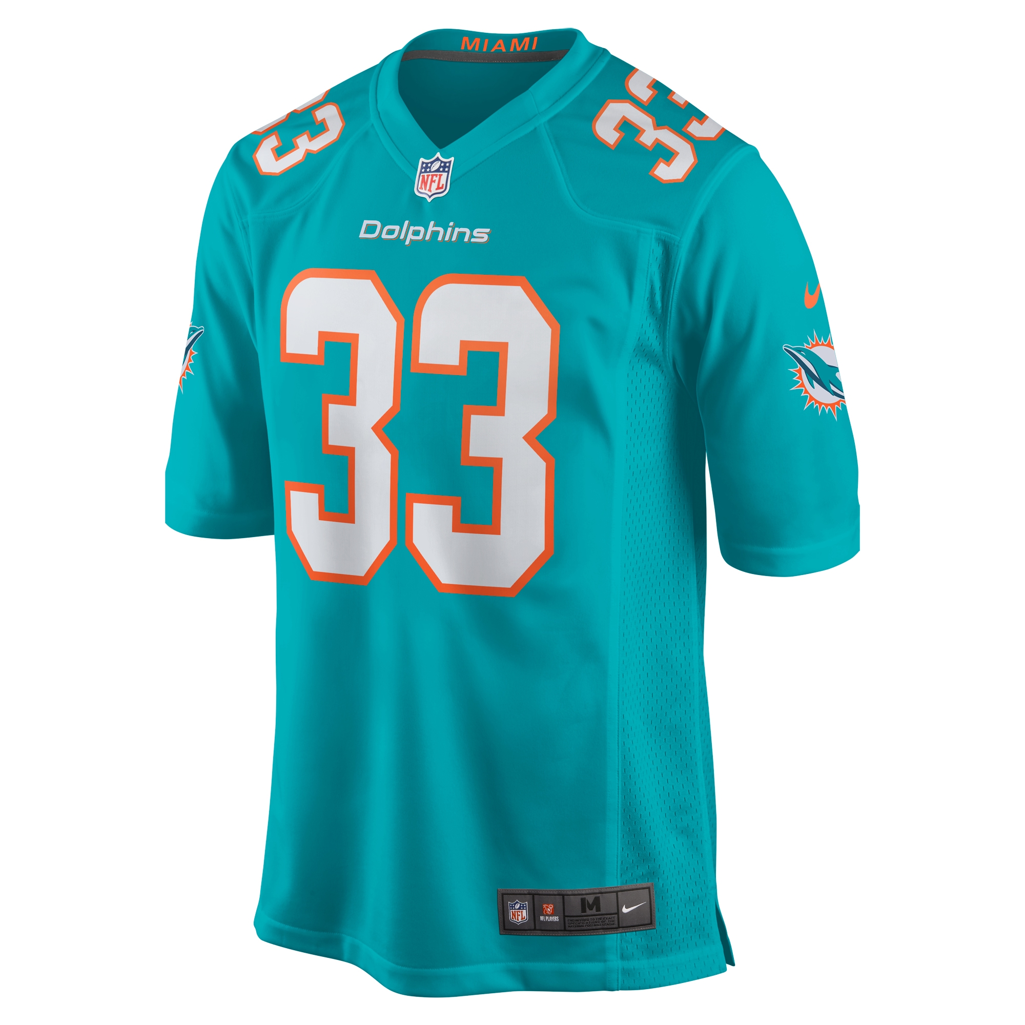 Men's Miami Dolphins Lamical Perine Aqua Home Game Player Jersey JS1284 nicesnker - Image 2
