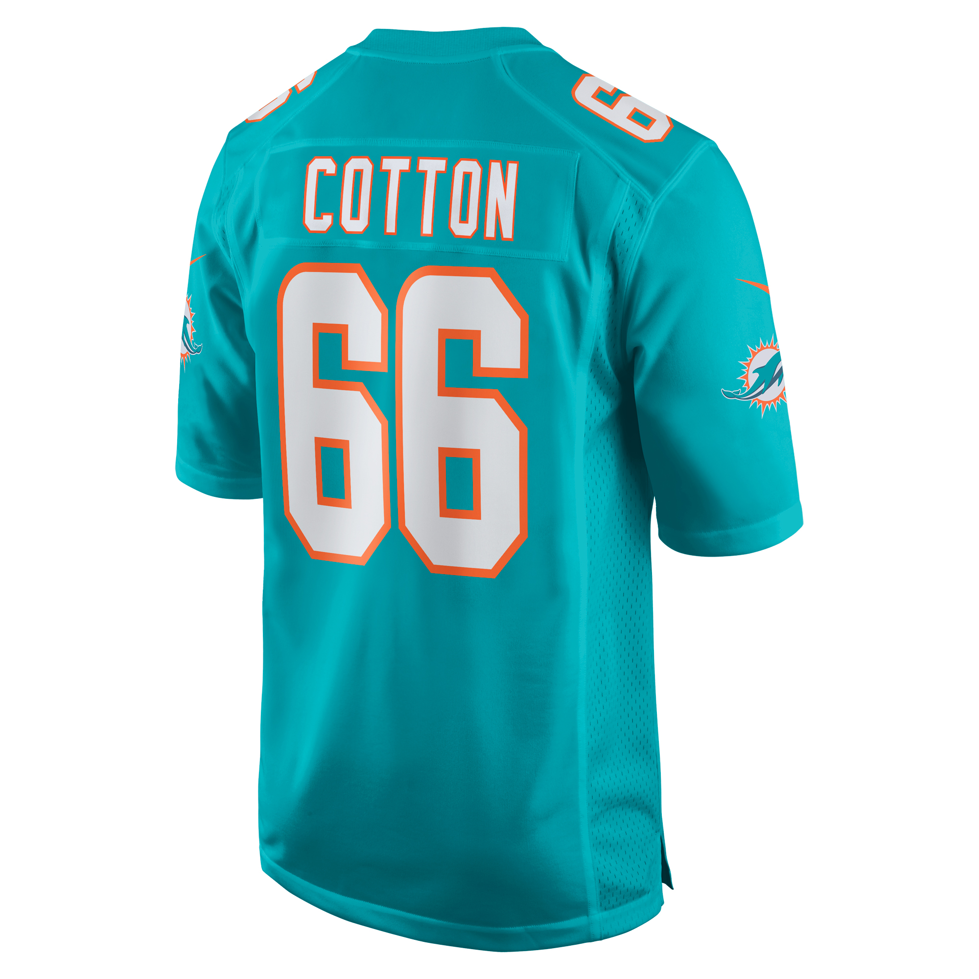 Men's Miami Dolphins Lester Cotton Sr. Aqua Home Game Player Jersey JS4846 nicesnker - Image 3