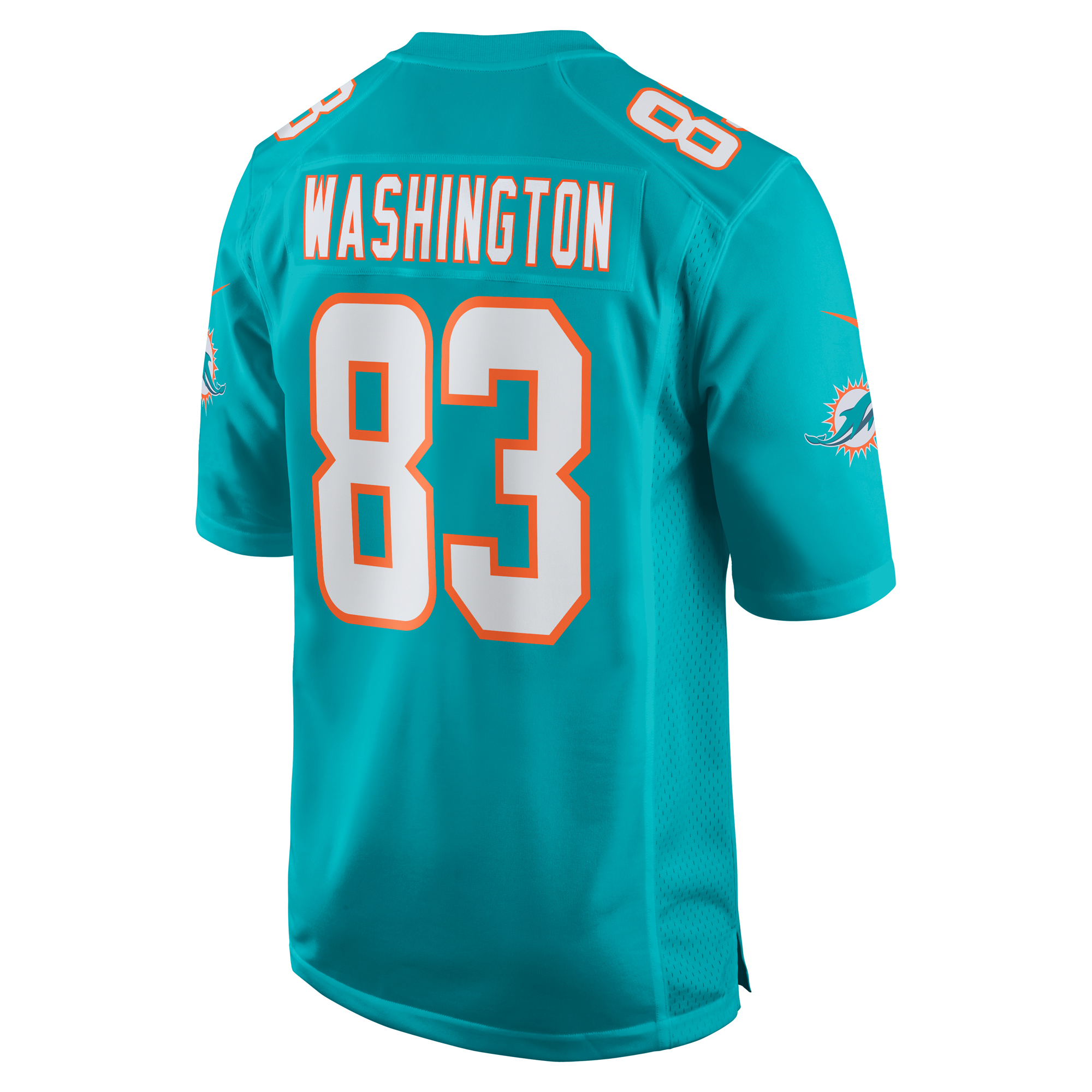 Men's Miami Dolphins Malik Washington Aqua Game Jersey JS7008 nicesnker - Image 3