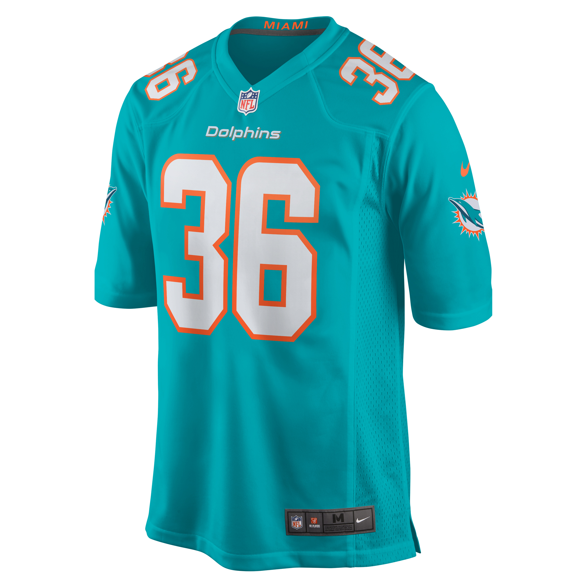 Men's Miami Dolphins Mark Milton Aqua Game Jersey JS5928 nicesnker - Image 2