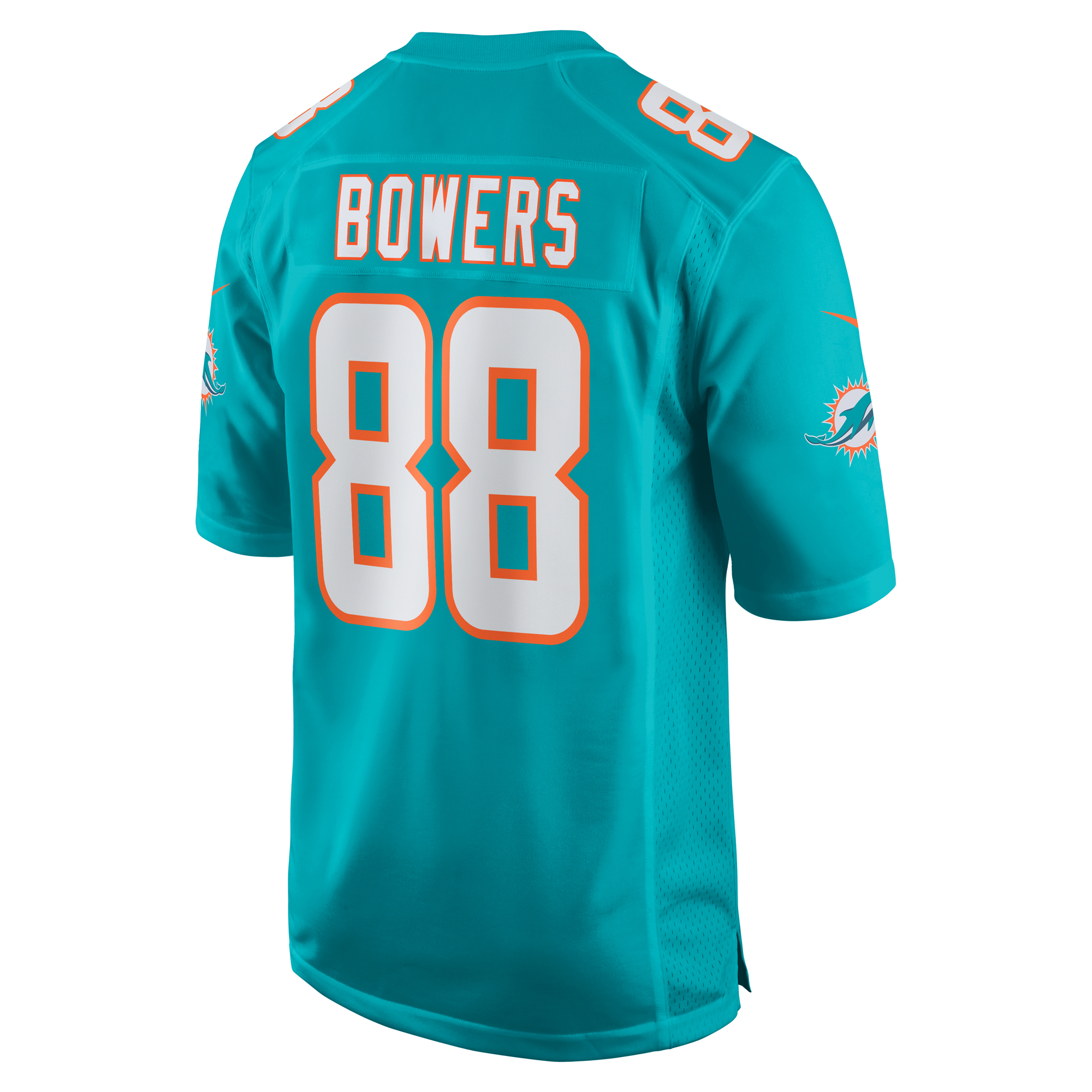 Men's Miami Dolphins Nick Bowers Aqua Team Game Jersey JS8961 nicesnker - Image 3