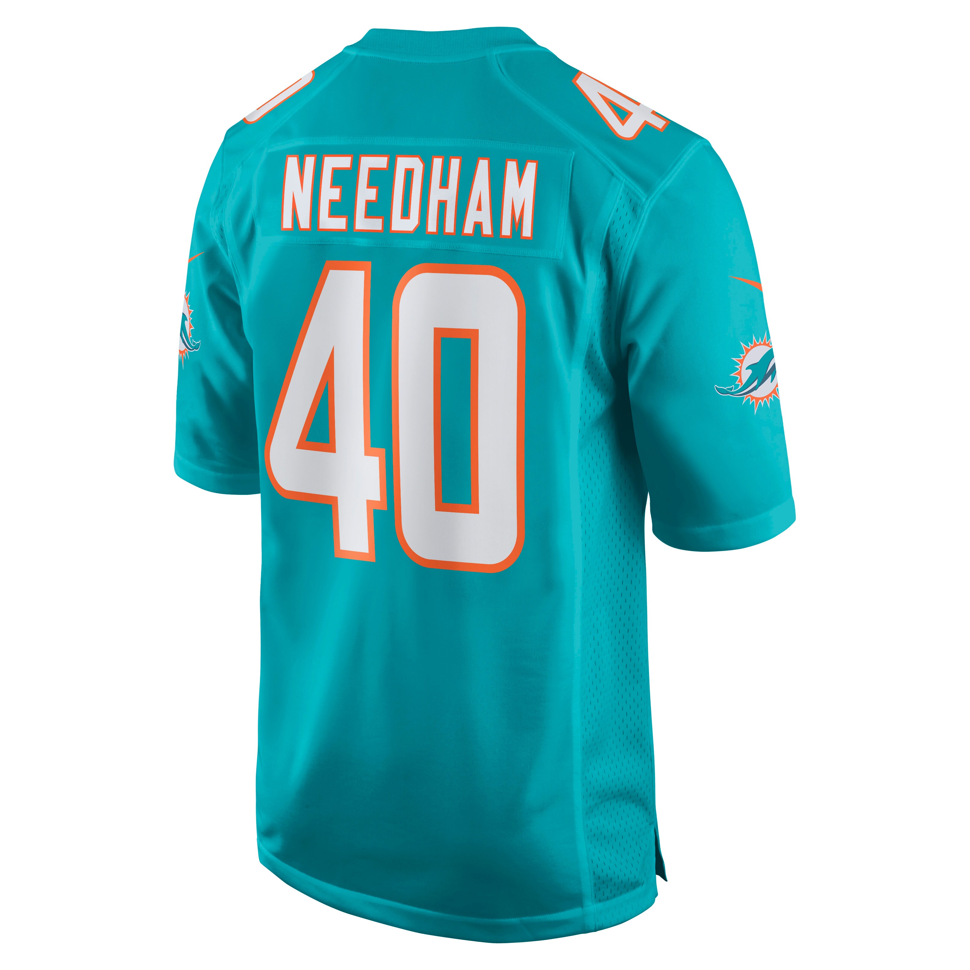 Men's Miami Dolphins Nik Needham Aqua Game Jersey JS1514 nicesnker - Image 3