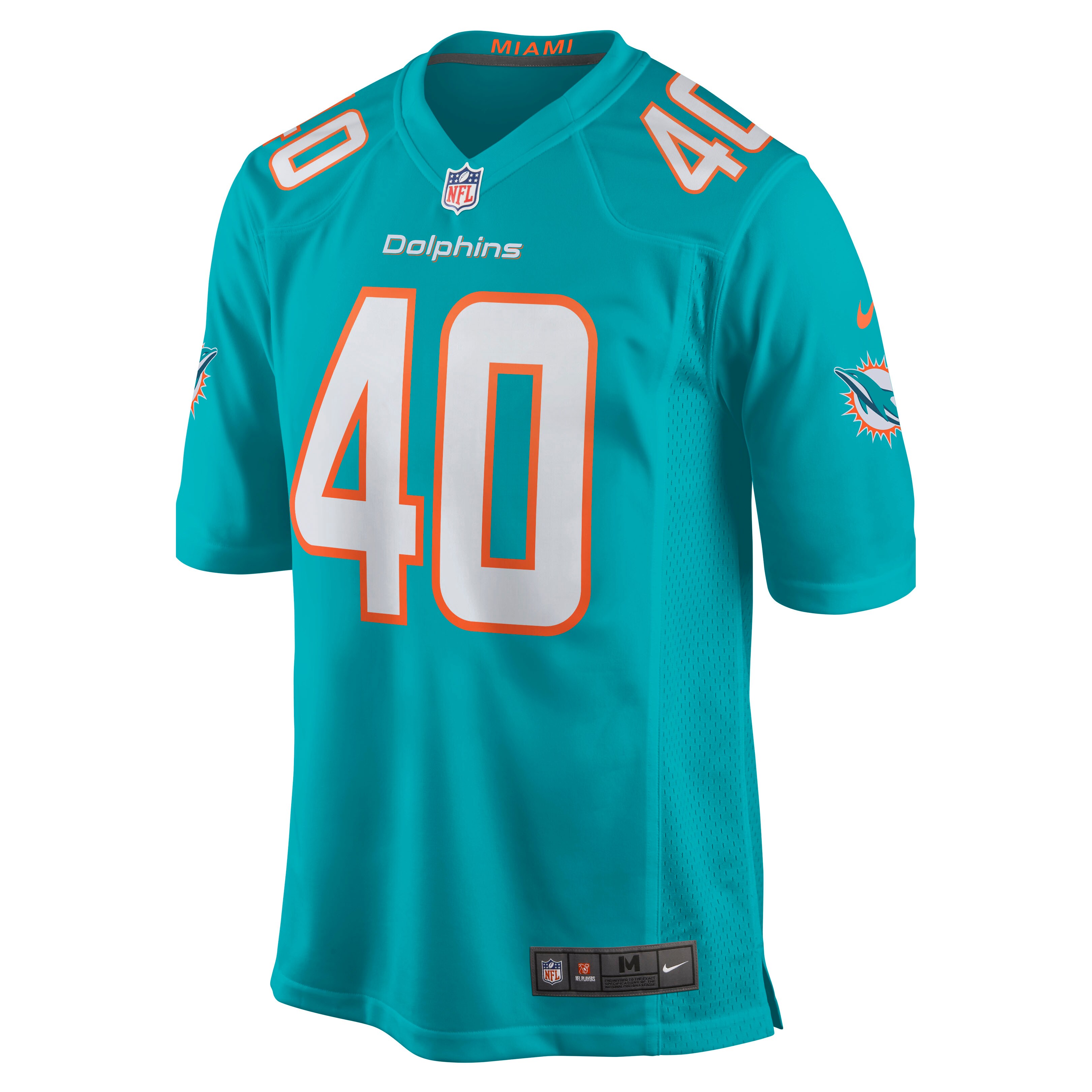 Men's Miami Dolphins Nik Needham Aqua Game Jersey JS1514 nicesnker - Image 2