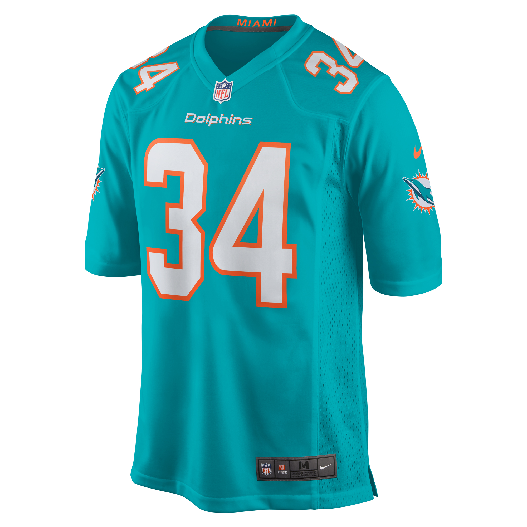 Men's Miami Dolphins Parry Nickerson Aqua Team Game Jersey JS5074 nicesnker - Image 2