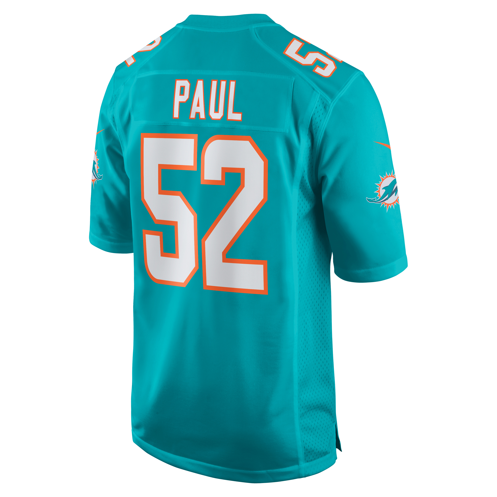 Men's Miami Dolphins Patrick Paul Aqua Game Jersey JS7702 nicesnker - Image 3