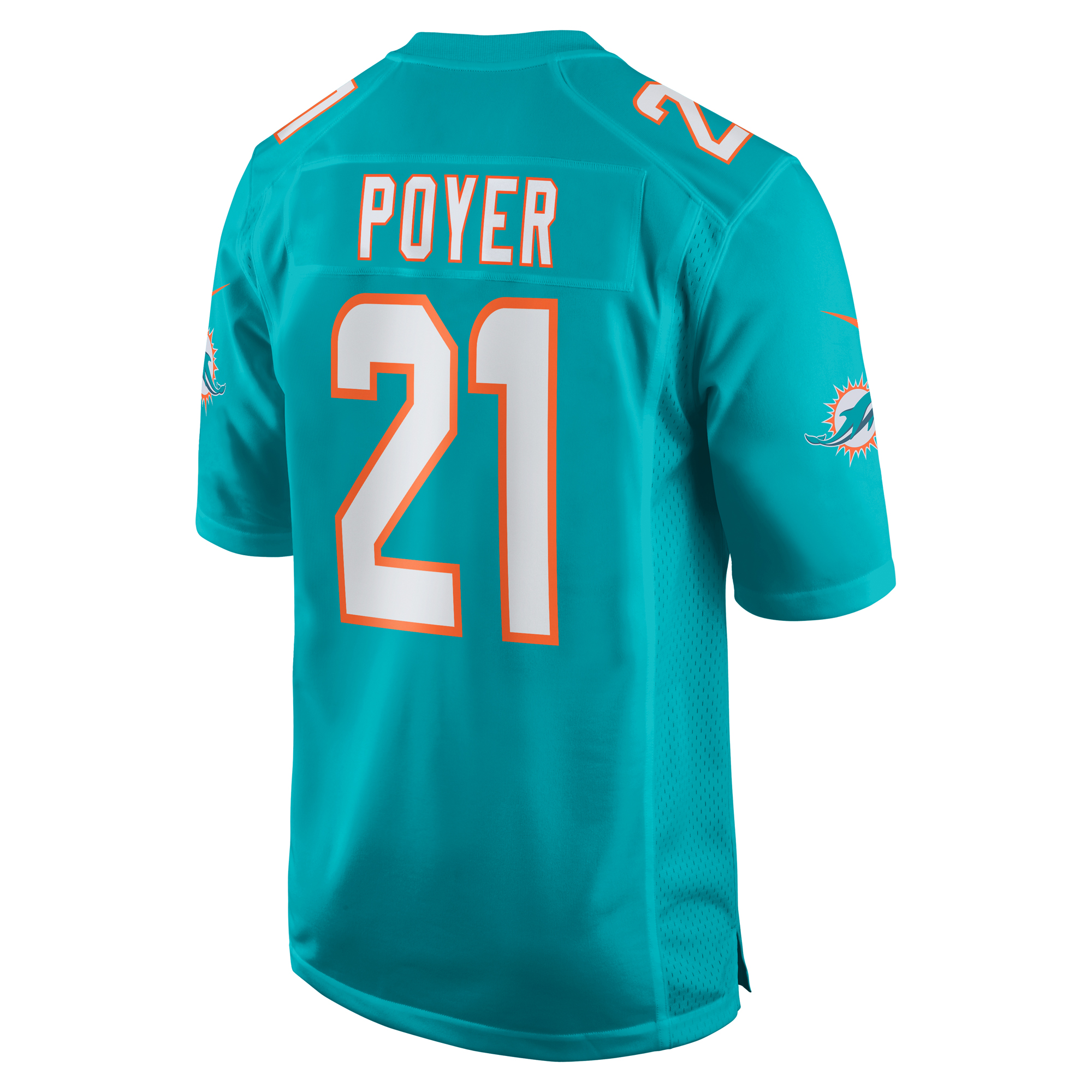 Men's Miami Dolphins Poyer Aqua Game Jersey JS7908 nicesnker - Image 3