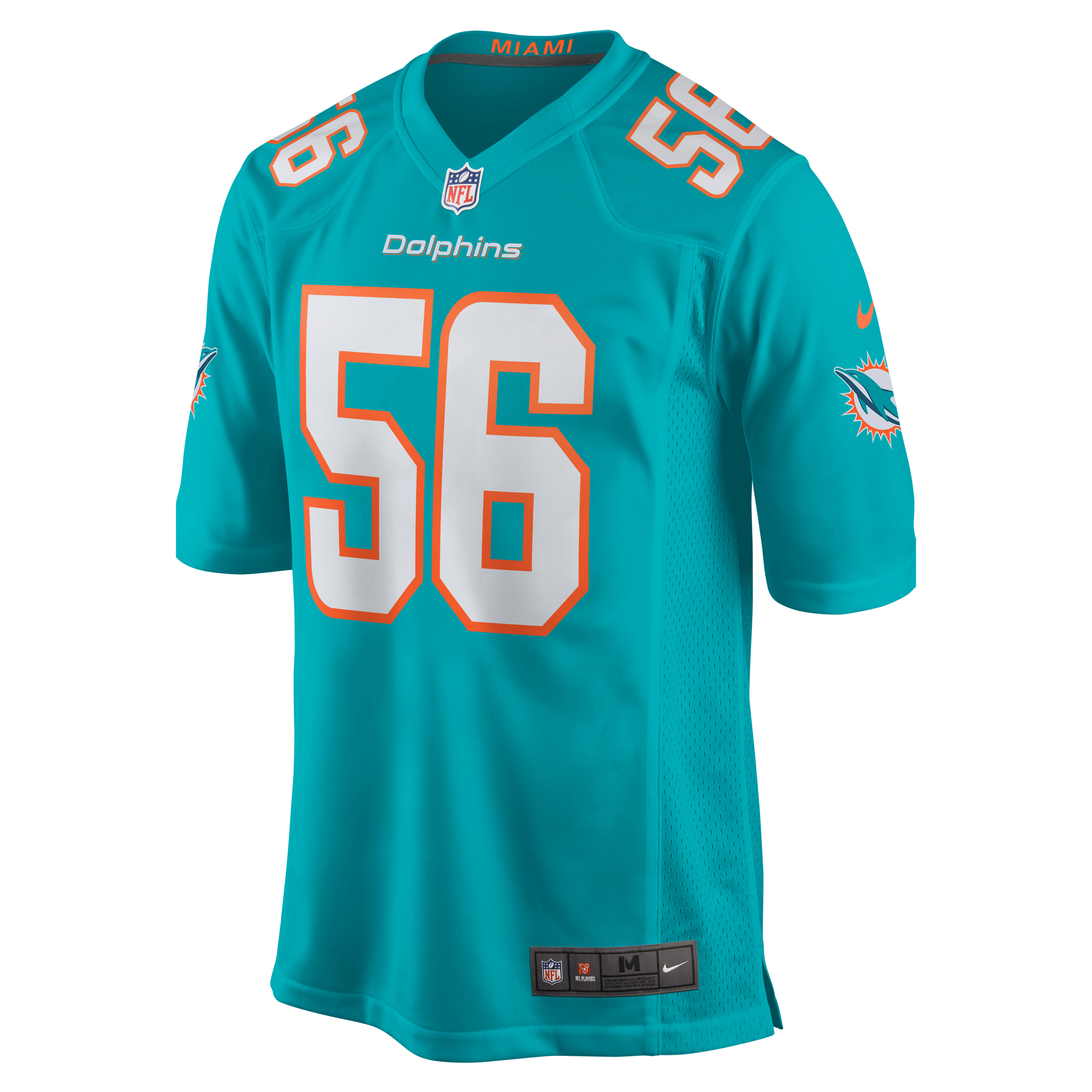 Men's Miami Dolphins Quinton Bell Aqua Game Jersey JS5230 nicesnker - Image 2