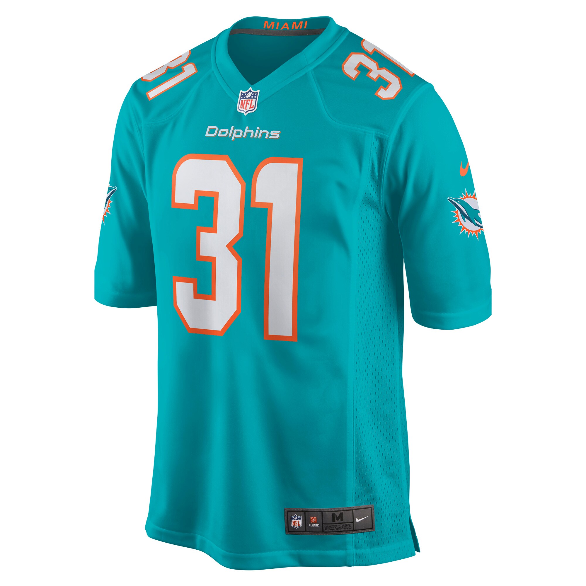 Men's Miami Dolphins Raheem Mostert Aqua Game Jersey JS3568 nicesnker - Image 2