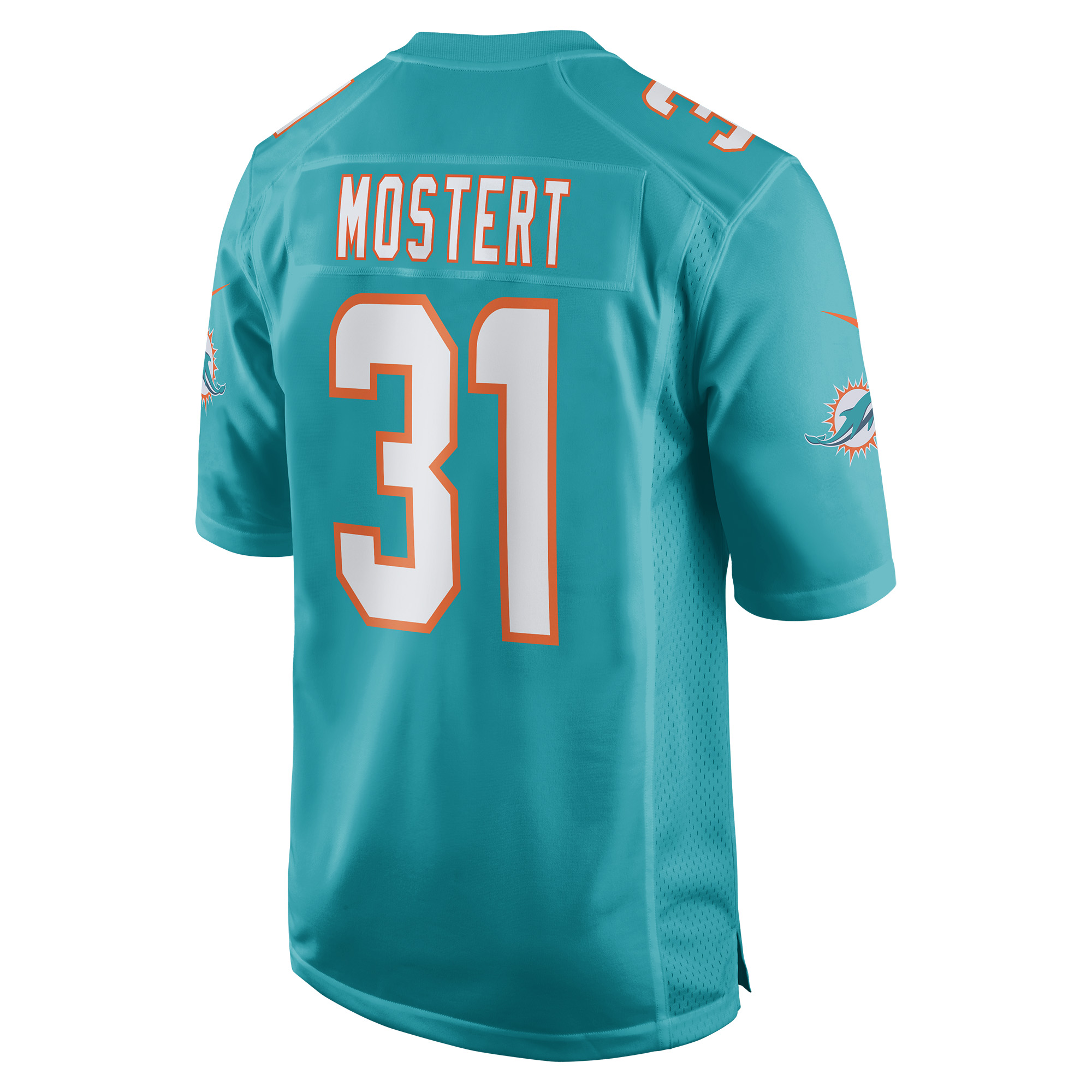 Men's Miami Dolphins Raheem Mostert Aqua Game Jersey JS3568 nicesnker - Image 3