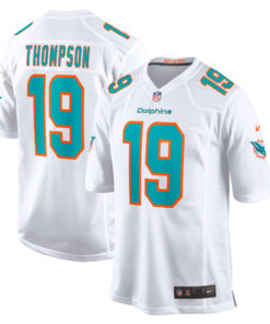 Men's Miami Dolphins Skylar Thompson White Game Player Jersey JS2135 nicesnker