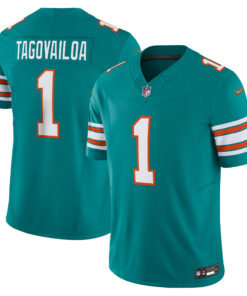 Men's Miami Dolphins Tua Tagovailoa Aqua Vapor F.U.S.E. Limited Jersey JS5134 nicesnker