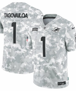 Men's Miami Dolphins Tua Tagovailoa Arctic Camo 2024 Salute to Service Limited Jersey JS9861 nicesnker