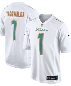 Men's Miami Dolphins Tua Tagovailoa White Fashion Game Jersey JS7483 nicesnker