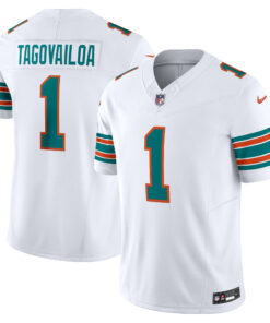 Men's Miami Dolphins Tua Tagovailoa White Vapor F.U.S.E. Limited Jersey JS7467 nicesnker