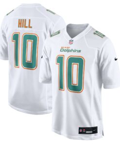 Men's Miami Dolphins Tyreek Hill White Fashion Game Jersey JS6223 nicesnker