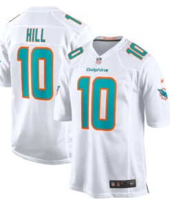 Men's Miami Dolphins Tyreek Hill White Game Jersey JS1596 nicesnker