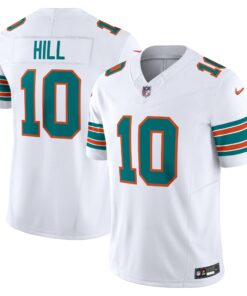 Men's Miami Dolphins Tyreek Hill White Vapor F.U.S.E. Limited Jersey JS8633 nicesnker