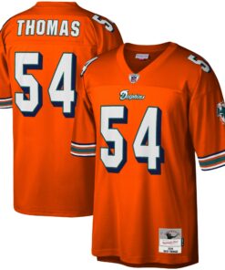 Men's Miami Dolphins Zach Thomas Mitchell & Ness Orange Legacy Jersey JS9315 nicesnker