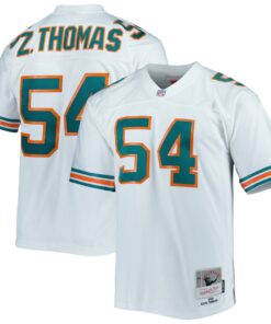 Men's Miami Dolphins Zach Thomas Mitchell & Ness White Legacy Jersey JS3302 nicesnker