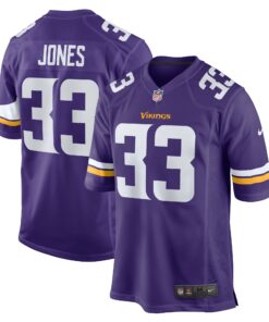Men's Minnesota Vikings Aaron Jones Purple Game Jersey JS4304 nicesnker