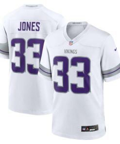 Men's Minnesota Vikings Aaron Jones White Alternate Game Player Jersey JS4762 nicesnker
