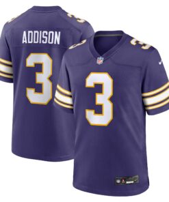 Men's Minnesota Vikings Addison Purple Classic Player Game Jersey JS7293 nicesnker