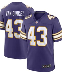 Men's Minnesota Vikings Andrew Van Ginkel Purple Alternate Game Jersey JS3519 nicesnker