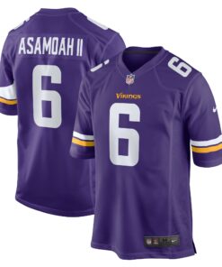 Men's Minnesota Vikings Brian Asamoah II Purple Game Jersey JS2050 nicesnker
