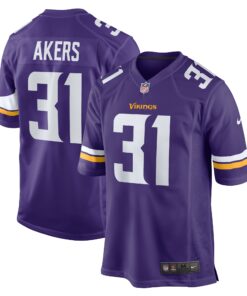 Men's Minnesota Vikings Cam Akers Purple Game Jersey JS9512 nicesnker