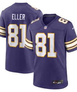 Men's Minnesota Vikings Carl Eller Purple Classic Retired Player Jersey JS5584 nicesnker
