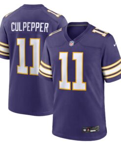 Men's Minnesota Vikings Daunte Culpepper Purple Classic Retired Player Game Jersey JS5542 nicesnker