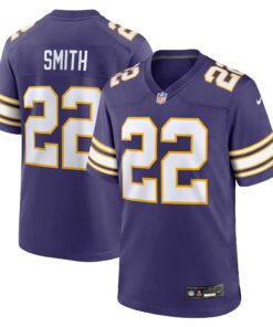 Men's Minnesota Vikings Harrison Smith Purple Classic Player Game Jersey JS6596 nicesnker