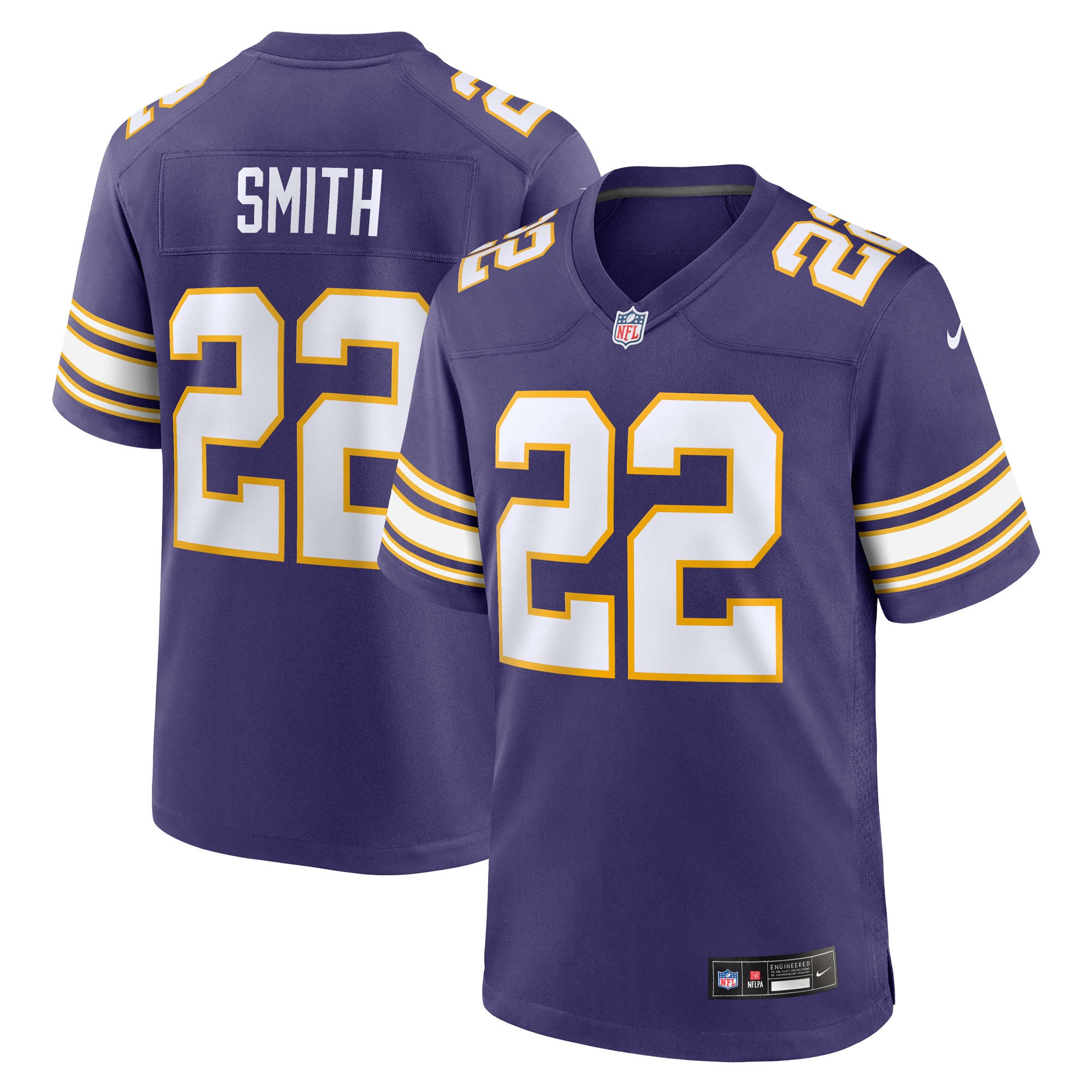 Men's Minnesota Vikings Harrison Smith Purple Classic Player Game Jersey JS6596 nicesnker