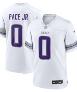 Men's Minnesota Vikings Ivan Pace Jr White Alternate Game Player Jersey JS4845 nicesnker