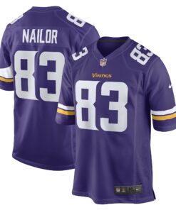 Men's Minnesota Vikings Jalen Nailor Purple Game Player Jersey JS6285 nicesnker