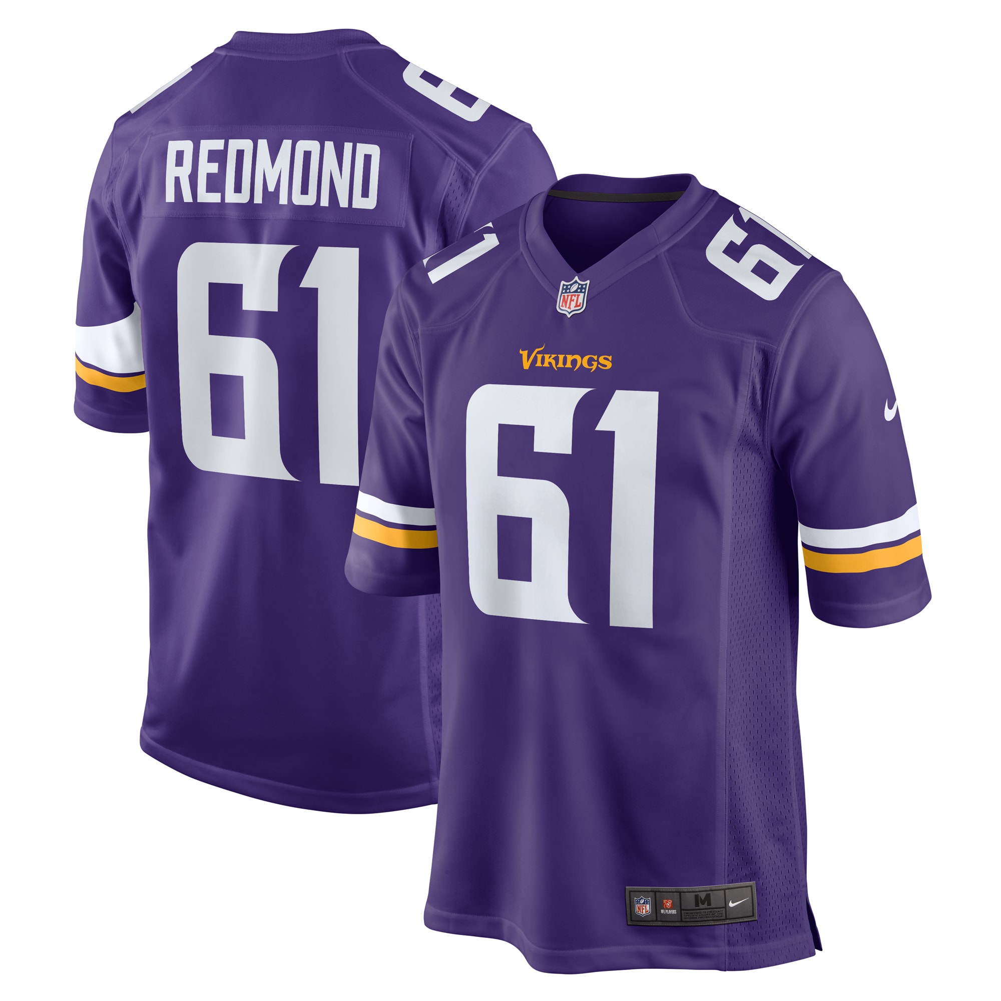 Men's Minnesota Vikings Jalen Redmond Purple Game Jersey JS2002 nicesnker