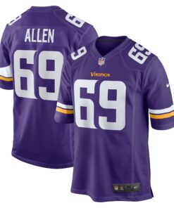 Men's Minnesota Vikings Jared Allen Purple Retired Player Game Jersey JS2253 nicesnker
