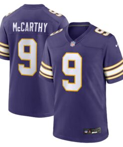 Men's Minnesota Vikings J.J. McCarthy Purple 2nd Alternate Player Game Jersey JS7179 nicesnker