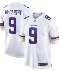 Men's Minnesota Vikings J.J. McCarthy White Game Jersey JS4944 nicesnker