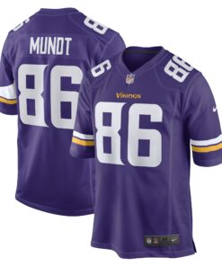 Men's Minnesota Vikings Johnny Mundt Purple Game Player Jersey JS6490 nicesnker