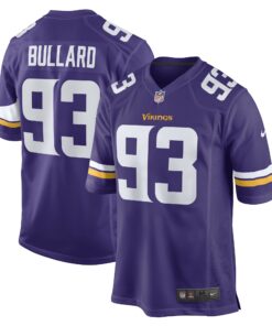 Men's Minnesota Vikings Jonathan Bullard Purple Game Player Jersey JS5719 nicesnker