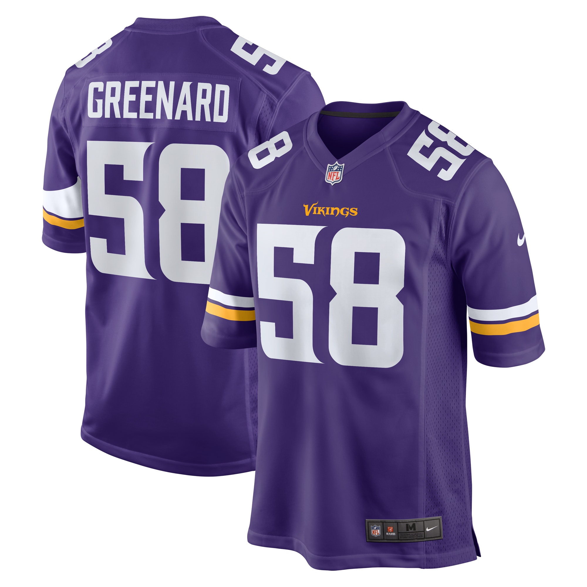 Men's Minnesota Vikings Jonathan Greenard Purple Team Game Jersey JS7092 nicesnker