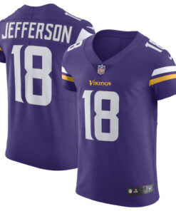 Men's Minnesota Vikings Justin Jefferson Purple Home Vapor Elite Jersey JS1776 nicesnker