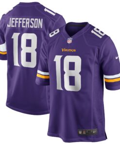 Men's Minnesota Vikings Justin Jefferson Purple Player Game Jersey JS8580 nicesnker